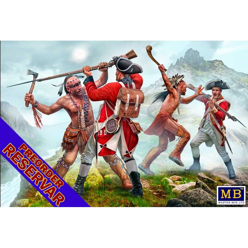 Indian Wars series: LOS MOHICANOS. COMBATE MORTAL Nº 7 -Escala 1/35- Master Box LTD 35236]