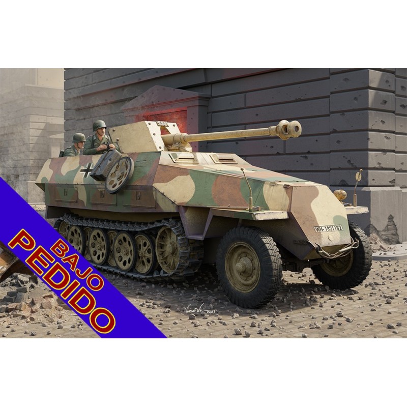 SEMIORUGA SD.KFZ. 251/22 Ausf.D y PAK-40 75 mm -Escala 1/16- Trumpeter 00943