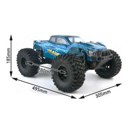 COCHE MARS BAJA 1/10 BRUSHLESS 80A 3600KW HNR9801-DB 4X4 WATERPROOF AZUL OSCURO RTR