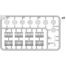 BIDONES COMBUSTIBLE Y ACEITE 200 l (Años 30 - 50) -Escala 1/48- MiniArt Models 49007