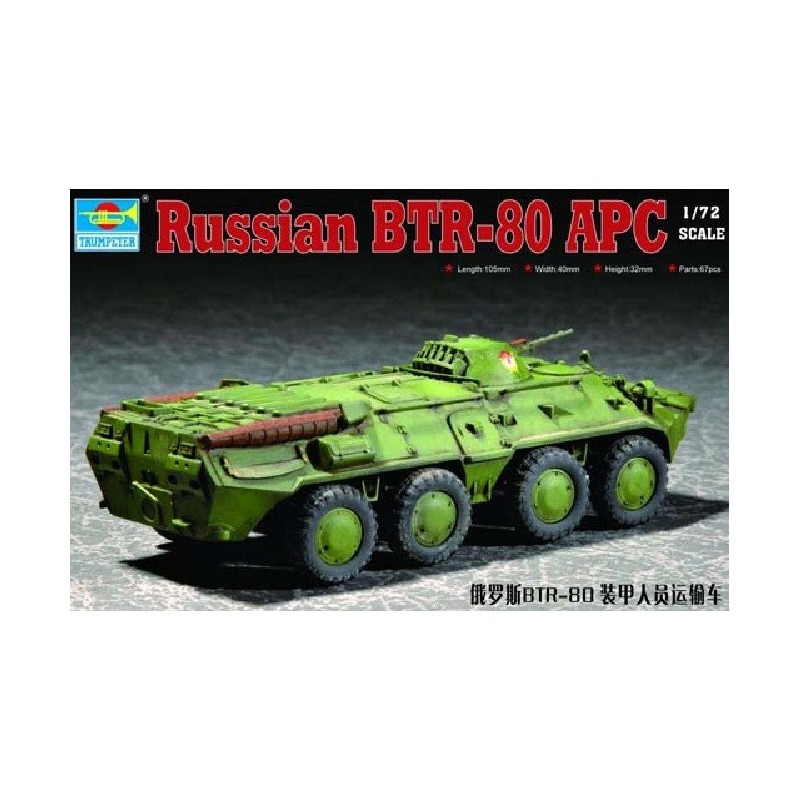 TRANSPORTE DE TROPAS BTR-80 -Escala 1/72- Trumpeter 07267