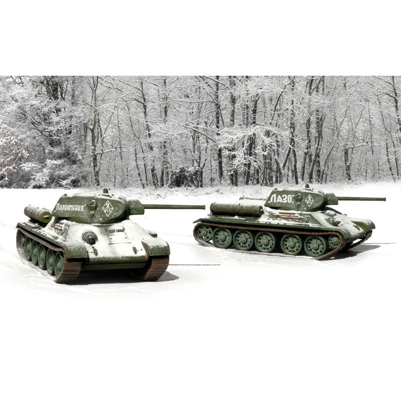 CARRO DE COMBATE T-34/76 Mod. 1942 (2 unidades - Fast assembly) -Escala 1/72- Italeri 7523