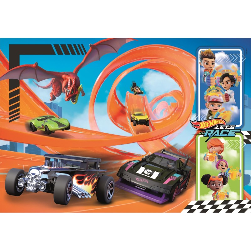 PUZZLE 104 Pzas. SUPER HOTWHEELS - Clementoni 25776