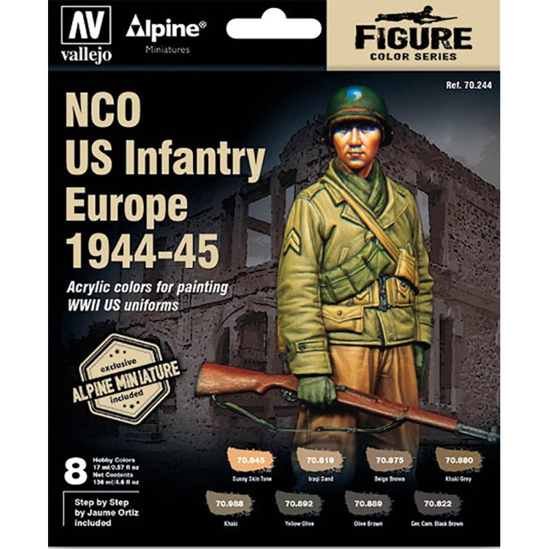 MODEL COLOR SET NCO INFANTRY EUROPE 1944-45 - VALLEJO 70244