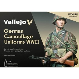 SET PINTURAS GERMAN CAMOUFLAGE UNIFORMS WWII - 16 BOTES - VALLEJO 70261