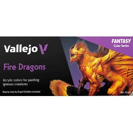 SET 8  PINTURAS 18ml FANTASY COLOR FIRE DRAGONS