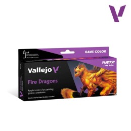 SET 8  PINTURAS 18ml FANTASY COLOR FIRE DRAGONS