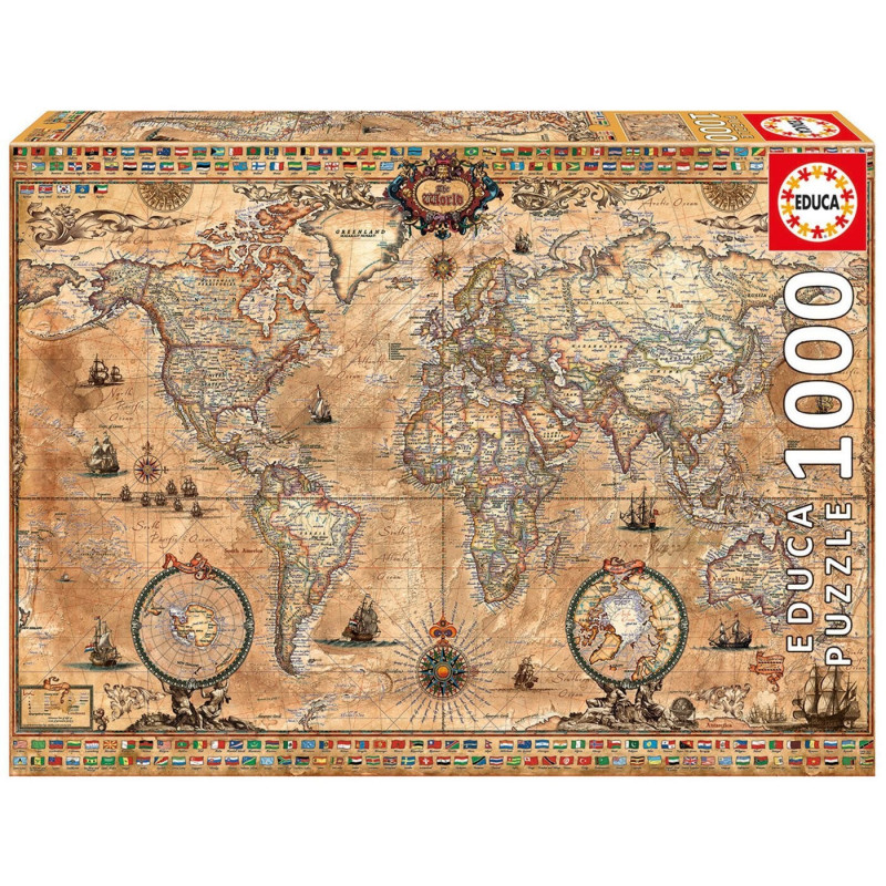 PUZZLE 1000 pzas. MAPAMUNDI ANTIGUO