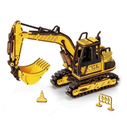 EXCAVADORA KIT 3D EN MADERA - ROBOTIME TG508K