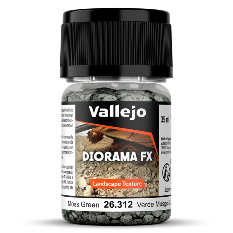 DIORAMA FX: GRAVA VERDE MUSGO 2-5 mm (35 ml) - Acrylicos Vallejo 26312