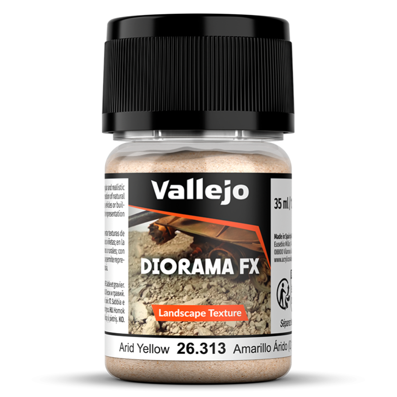 DIORAMA FX: GRAVA AMARILLO ARIDO  0,5-1 mm (35 ml) - Acrylicos Vallejo 26313