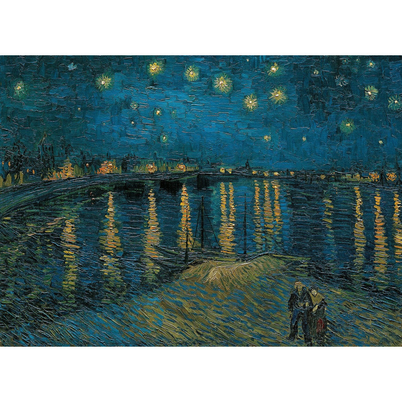 PUZZLE 1000 PIEZAS VAN GOGH NOCHE ESTRELLADA SOBRE EL RIN - CLEMENTIONI 39344