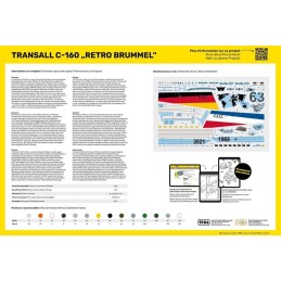 TRANSALL C-160 "RETRO BRUMMEL" (Pegamento & Pintura) -Escala 1/72- Heller 56358