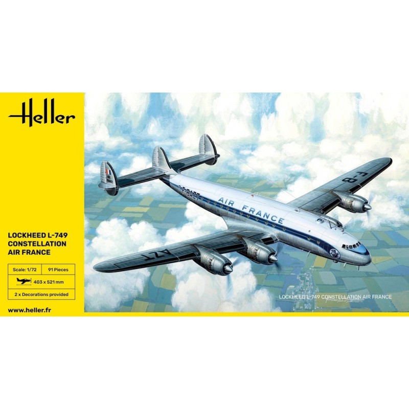 LOCKHEED L-749 CONSTLLATION "AIR FRANCE" -Escala 1/72- Heller 80310