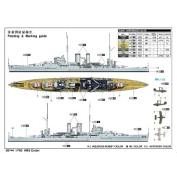 CRUCERO H.M.S. EXETER -Escala 1/700- Trumpeter 06744