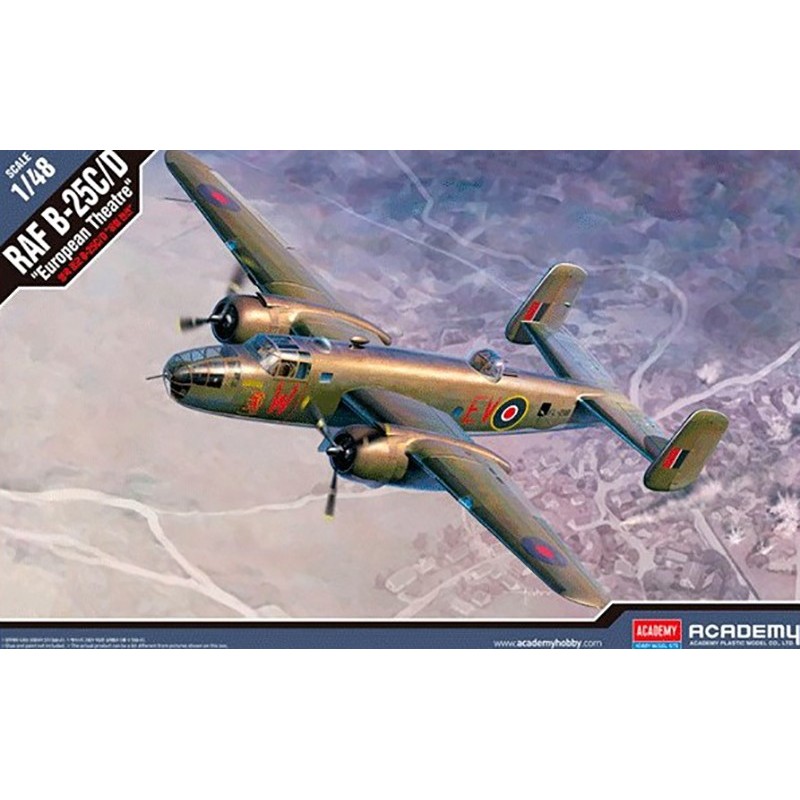 NORTH AMERICAN B-25 C/D MITCHELL "European Theatre" -Escala 1/35- Academy 12339