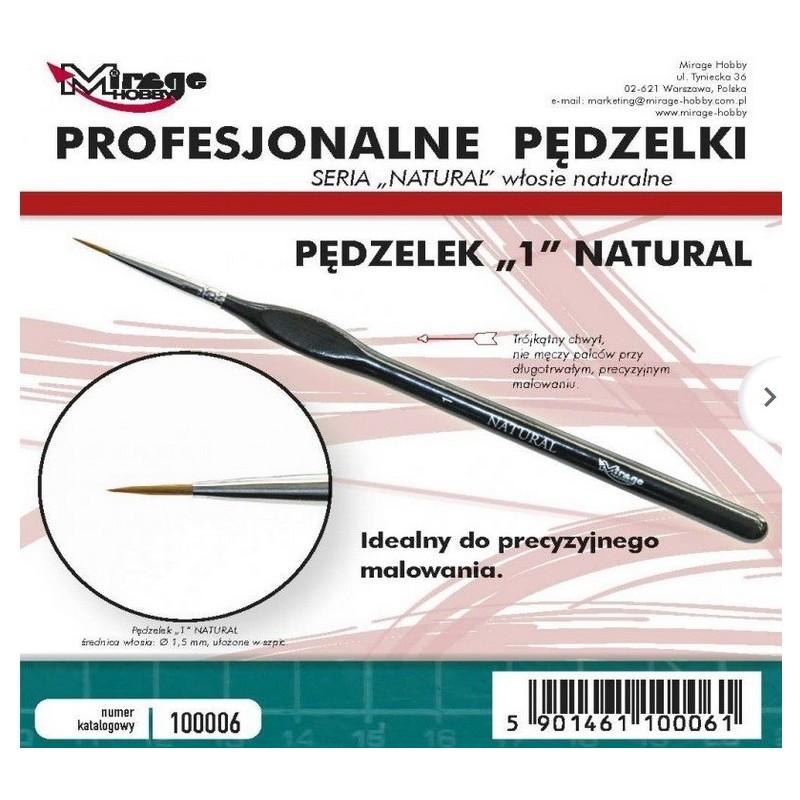 PINCEL PELO NATURAL Nº 1 - Mirage Hobby 100006