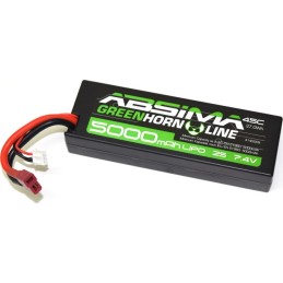 BATERIA LIPO 7.4V 5000MAH 50C CONECTOR T-DEAN CARCASA DURA - ABSIMA 4140009