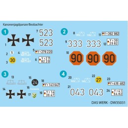 CAZACARROS Kanonenjagdpanzer / Beobachtungspanzer 90 mm -Escala 1/35- Das Werk 35031
