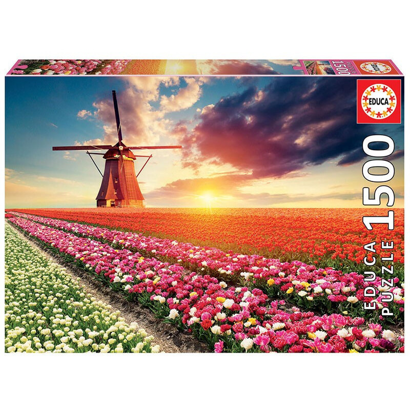 PUZZLE 1500 PZS PAISAJE DE TULIPANES - EDUCA 18465