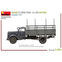 CAMION OPEL BLITZ 3,5t CARGA 3,6-36S Mid PmQ600 Type -Escala 1/35- MiniArt Models 35449