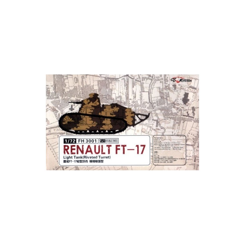 CARRO DE COMBATE RENAULT FT-17 (Berliet) Dual combo -Escala 1/72- FlyHawk FH3001