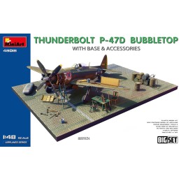 REPUBLIC P-47 D THUNDERBOLT & BASE + ACCESORIOS -Escala 1/48- MiniArt 48018