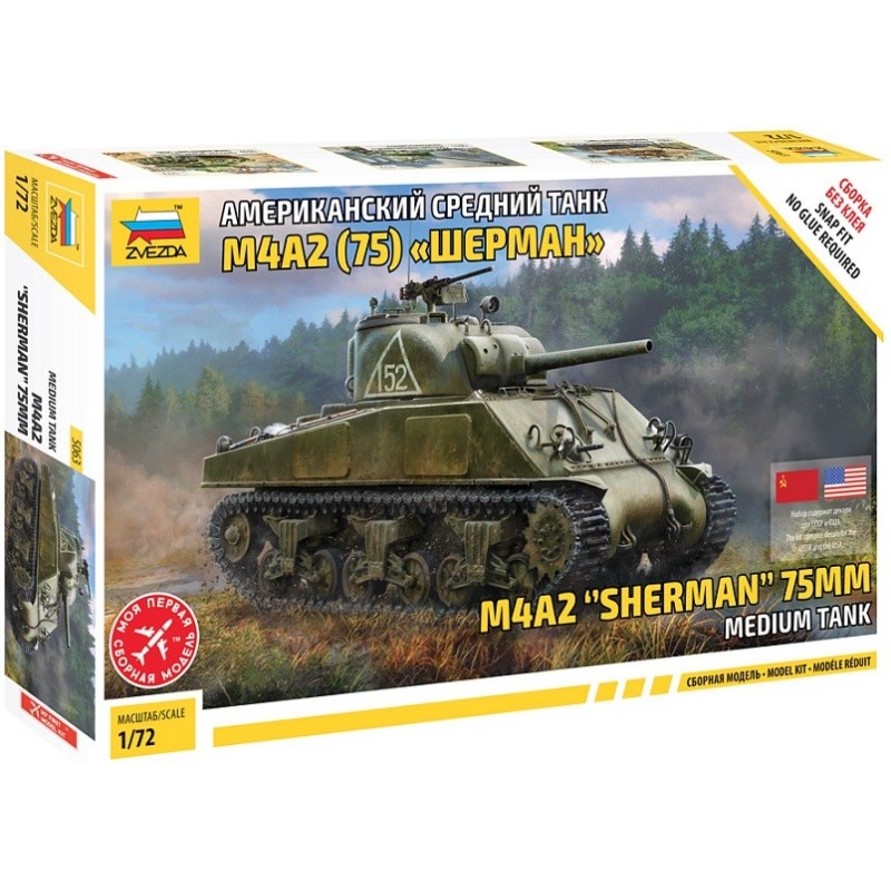 CARRO DE COMBATE M-4 A2 SHERMAN -Escala 1/72- Zvezda 5063