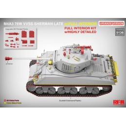 CARRO DE COMBATE M-4 A3 76W VVSS SHERMAN (Late) Interiores Avanzado -Escala 1/35- Rye Field Model RM5136