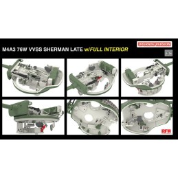 CARRO DE COMBATE M-4 A3 76W VVSS SHERMAN (Late) Interiores Avanzado -Escala 1/35- Rye Field Model RM5136