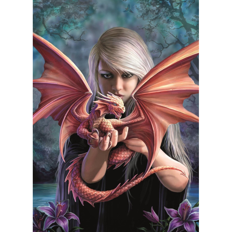 PUZZLE 1000 pzs Anne Stokes Collection: DRAGONKIN - Clementoni 39640