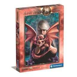 PUZZLE 1000 pzs Anne Stokes Collection: DRAGONKIN - Clementoni 39640