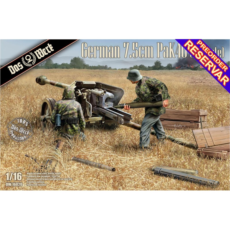 CAÑON ANTICARRO Pak-40 (75 mm) -Escala 1/16- Das Werk DW16020