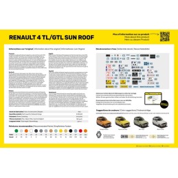 Renault 4 TL/GTL Sun Roof -Escala 1/24- Heller 82704