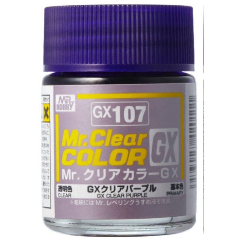 PINTURA ACRILICA Mr. CLEAR COLOR PURPLE (18 ml) - Mr Color GX107