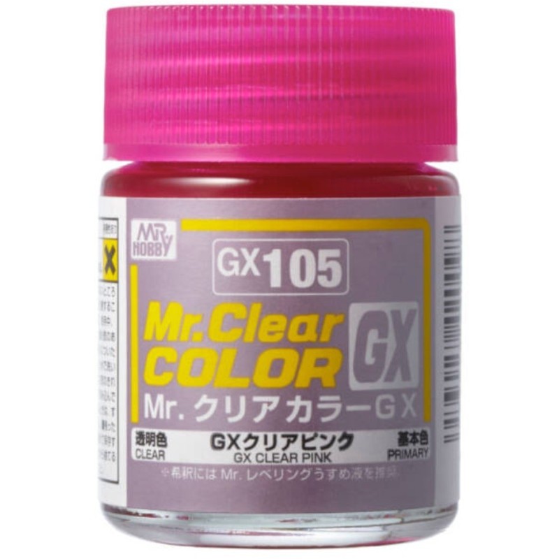 PINTURA ACRILICA Mr. CLEAR COLOR PINK (18 ml) - Mr Color GX105