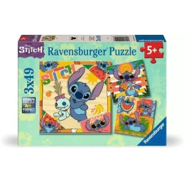 PUZZLES 3X49 PIEZAS STITCH ALOHA -  RAVENSBURGER 12004114