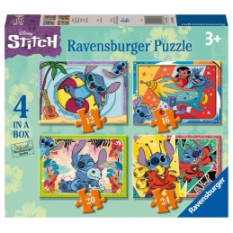 PUZZLES 4 (12-16-20-24 PZAS) STITCH MODO VACACIONES - RAVENSBURGER 12001069