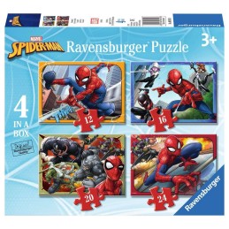 PUZZLES 4 (12-16-20-24 PZAS) SPIDERMAN - RAVENSBURGER 06915