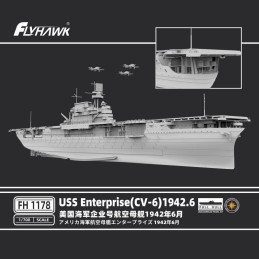 PORTAAVIONES U.S.S. Enterprise CV-6 (1942) "DELUXE" -Escala 1/700- FlyHawk 1178