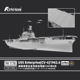 PORTAAVIONES U.S.S. Enterprise CV-6 (1942) "DELUXE" -Escala 1/700- FlyHawk 1178