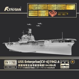 PORTAAVIONES U.S.S. Enterprise CV-6 (1942) "DELUXE" -Escala 1/700- FlyHawk 1178