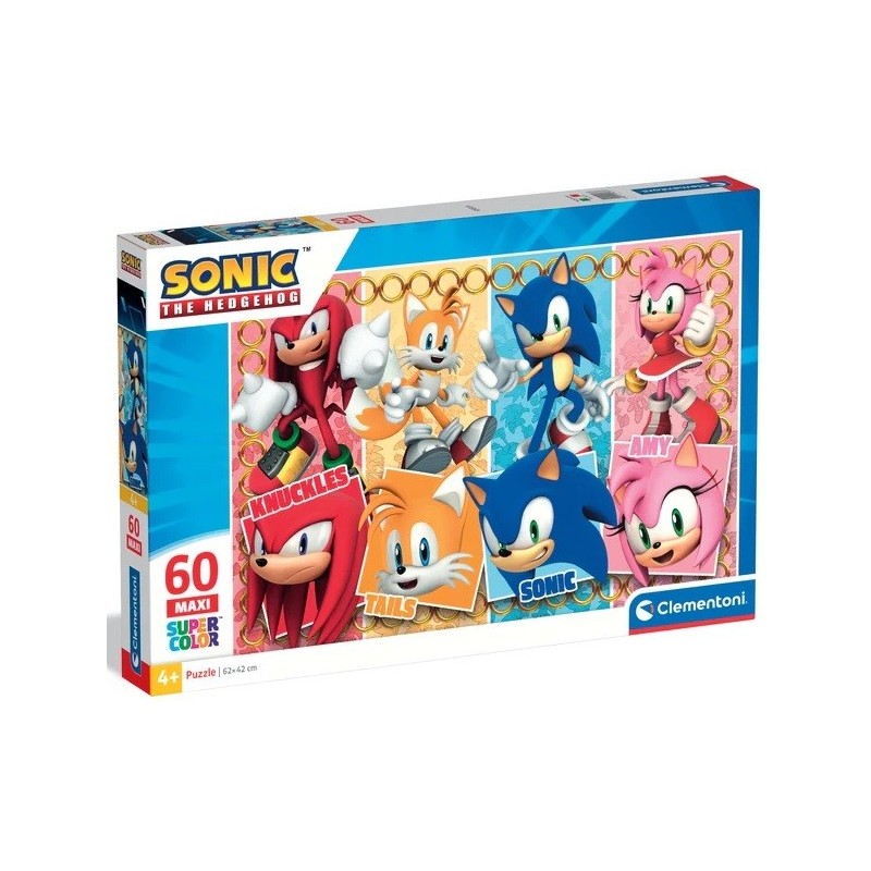 PUZZLE MAXI 60 Pzas SONIC THE HEDGEHOG - SEGA (642 x 420 mm) - CLEMENTONI 26073