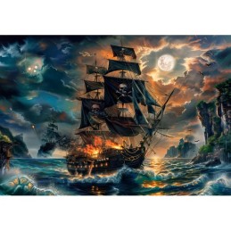 PUZZLE 300 PZS PIRATAS  (48,5 X 33,5 CMS) CLEMENTONI 21738