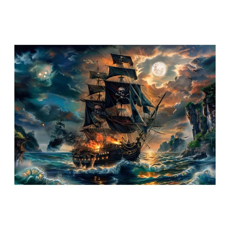 PUZZLE 300 PZS PIRATAS  (48,5 X 33,5 CMS) CLEMENTONI 21738