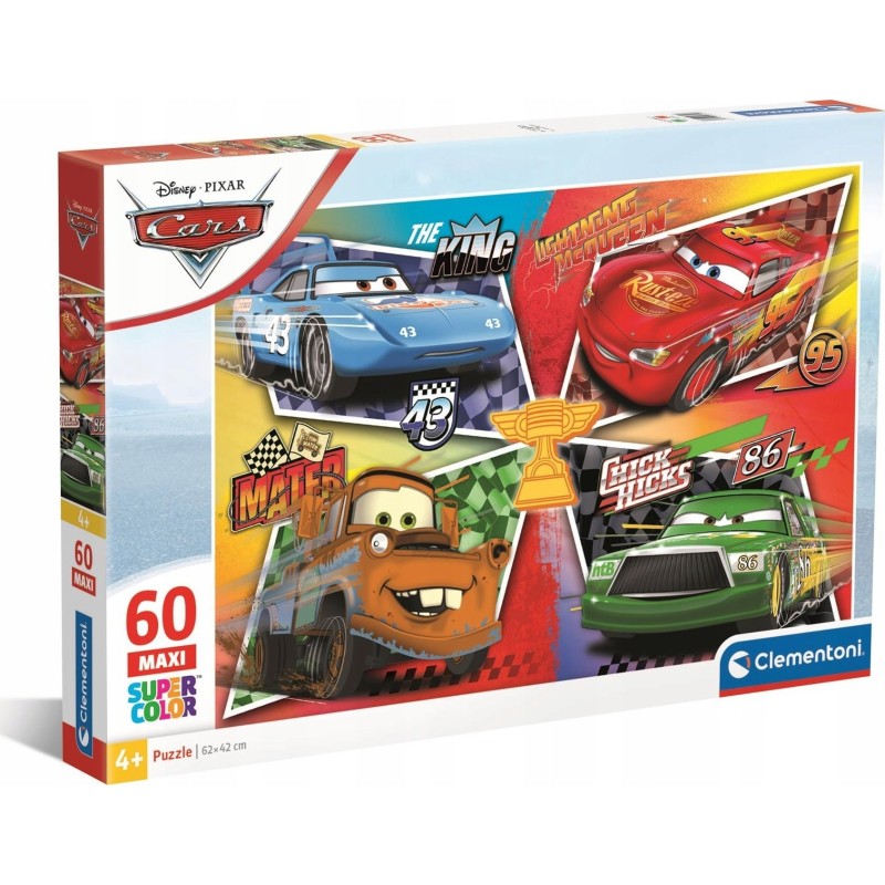 PUZZLE MAXI 60 Pzas CARS DISNEY / PIXAR (642 x 420 mm) - CLEMENTONI 26332