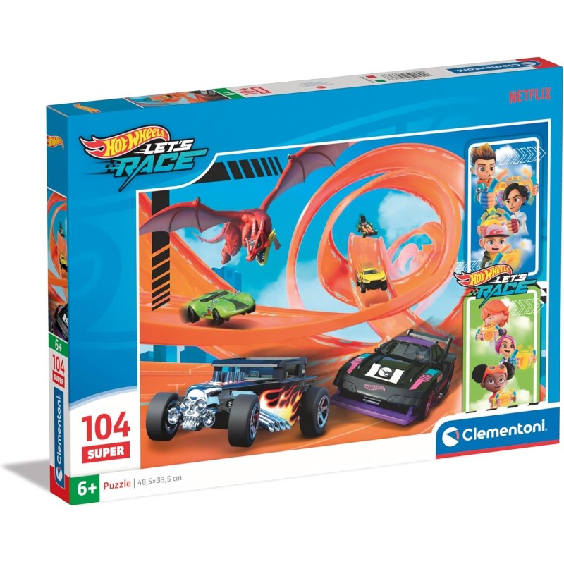 PUZZLE 104 Pzas. SUPER HOTWHEEL - Clementoni 25776