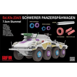 VEHICULO BLINDADO Sd.Kfz.234/3 Spähwagen & Interiores -Escala 1/35- RyeField Model 5134