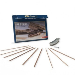 KIT BOTE SALVAVIDAS 105MM METAL Y MADERA - AMATI 403210