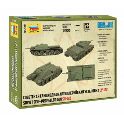 CAÑON AUTOPROPULSADO SU-122 -Escala 1/100- Zvezda 6281